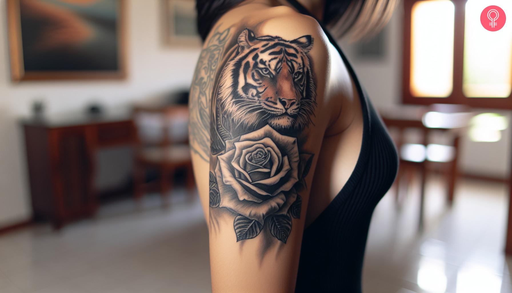 Tiger And Rose Tattoo For Women.jpg