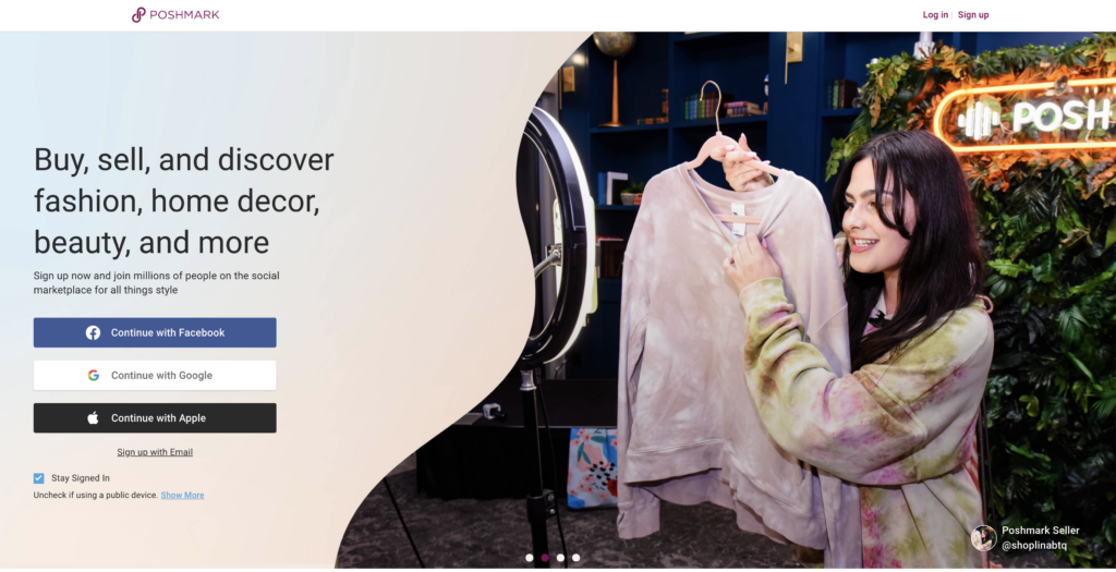 An image of the Poshmark Website for the blog post shopping on Poshmark 1024x525.png