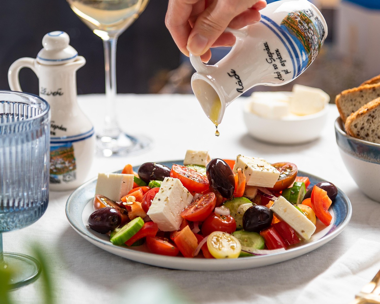 15 Light & Fresh Meal Ideas for July,salad, greek salad, feta, food, plate, tomato, healthy, vegetables, olives, vegetarian, cheese, mediterranean, salad, salad, salad, salad, salad, greek salad
