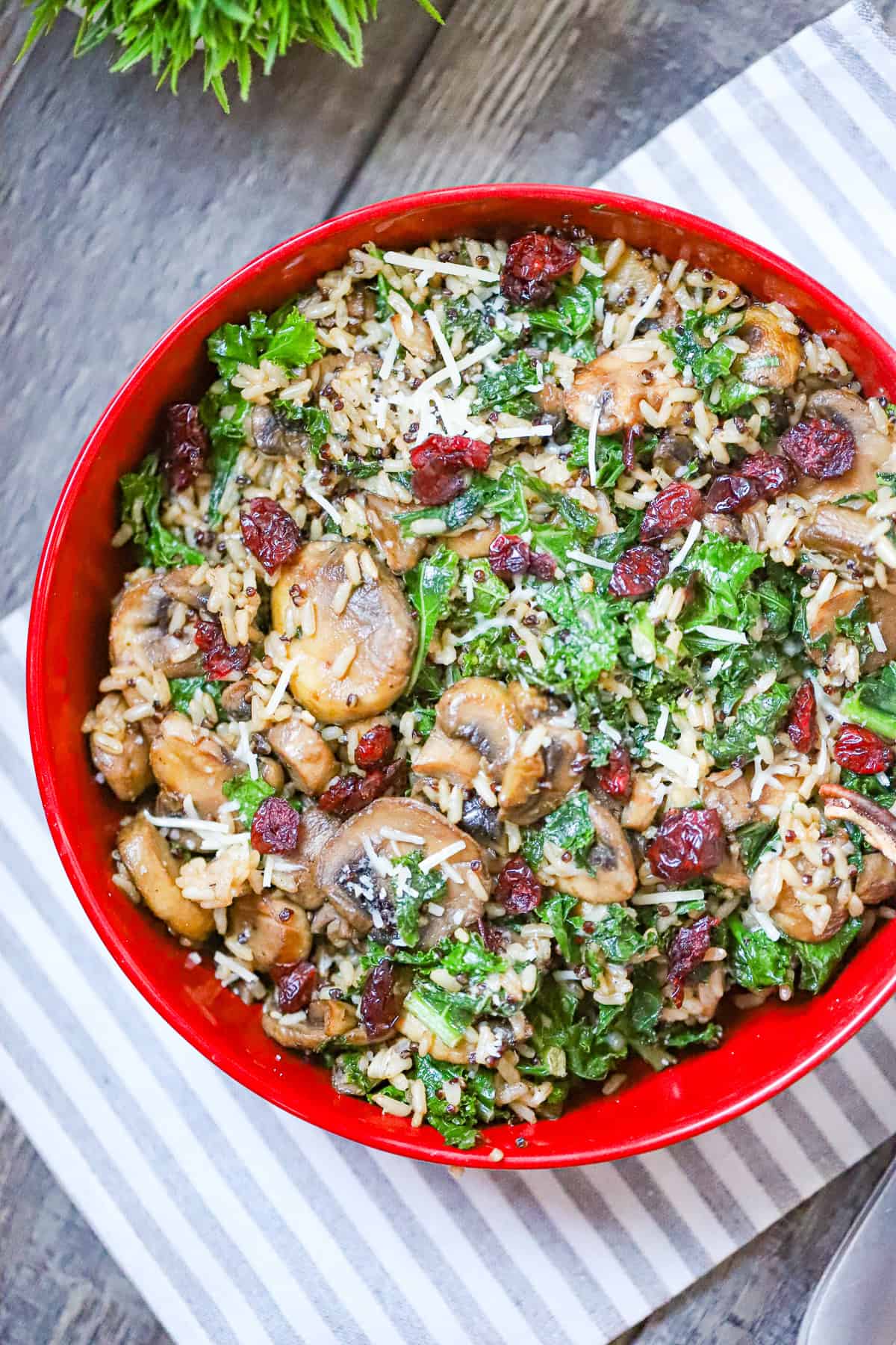 kale mushroom quinoa