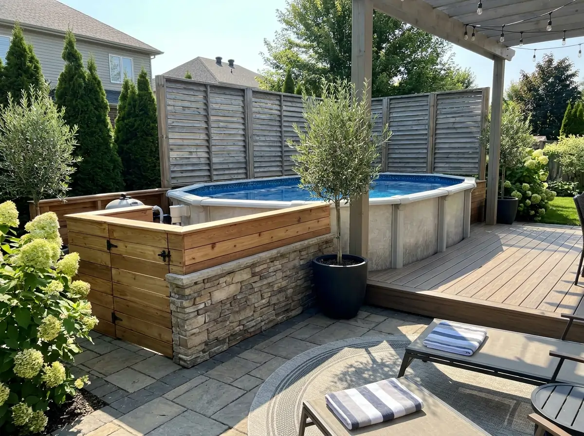 12 Creative Above Ground Pool Ideas to Hide Your Pump and Filter Equipment 10 creative above ground
