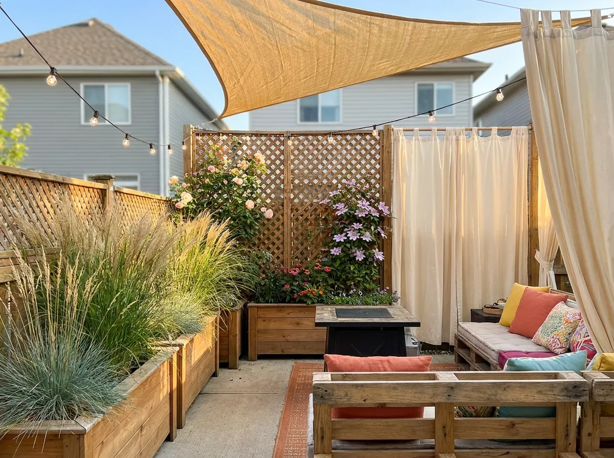 lowcost backyard privacy