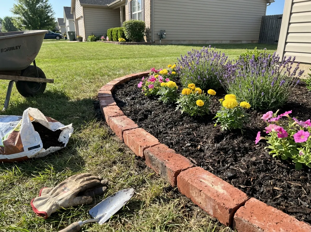 diy brick garden