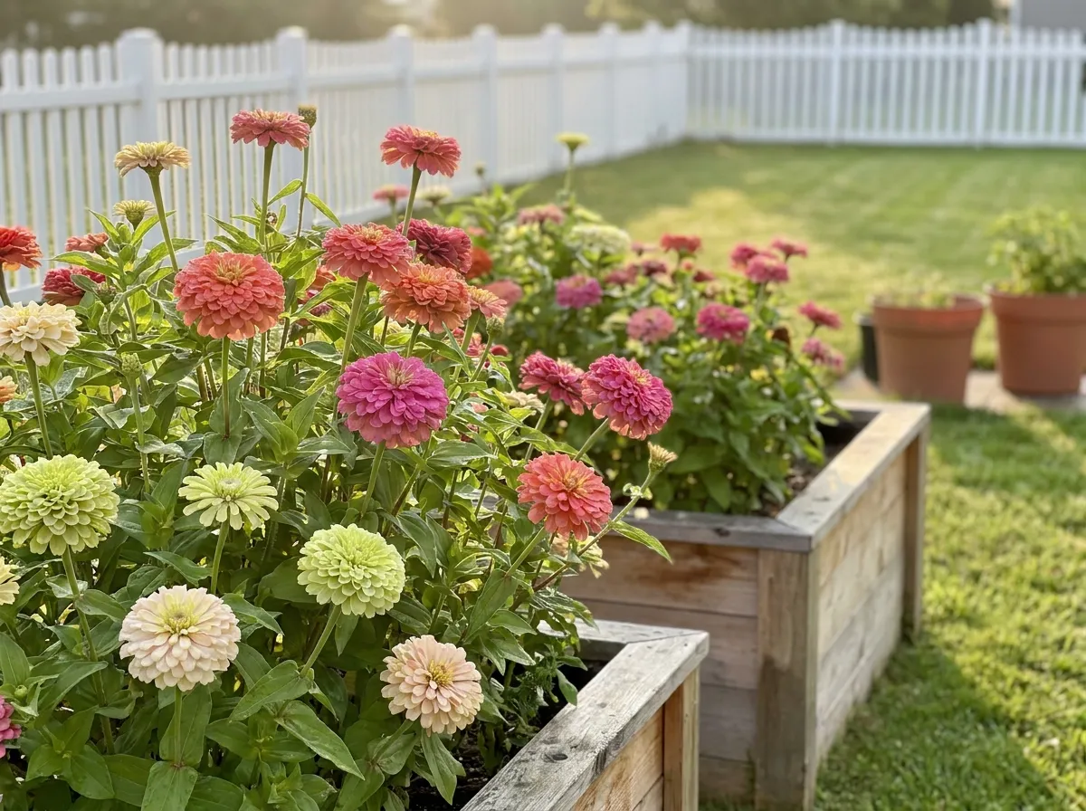 common zinnia garden