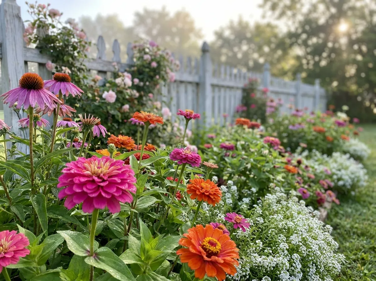 companion flowers zinnia