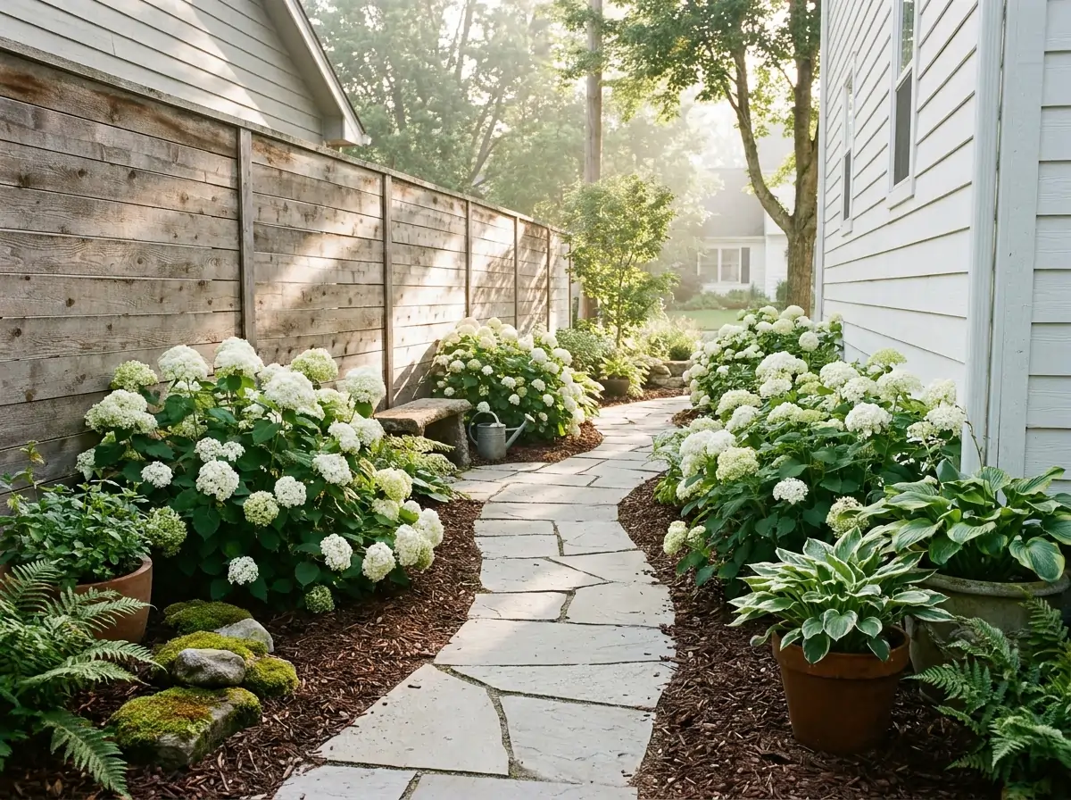 The Best Hydrangea Landscaping Schemes for Narrow Side Yards Under 5 Feet 7 best hydrangea landscaping