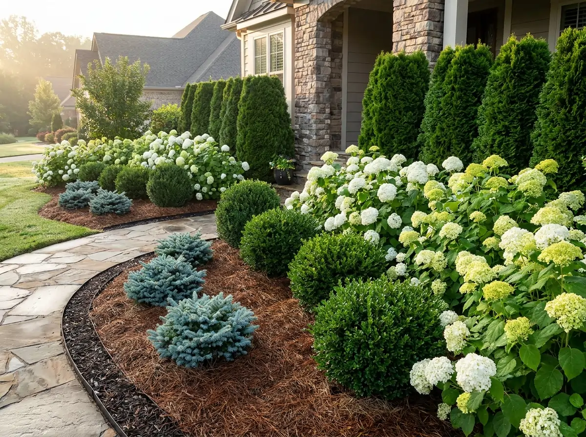 10 Pro Designer Secrets for Layering Hydrangeas with Evergreens for Year-Round Structure 5 pro designer secrets