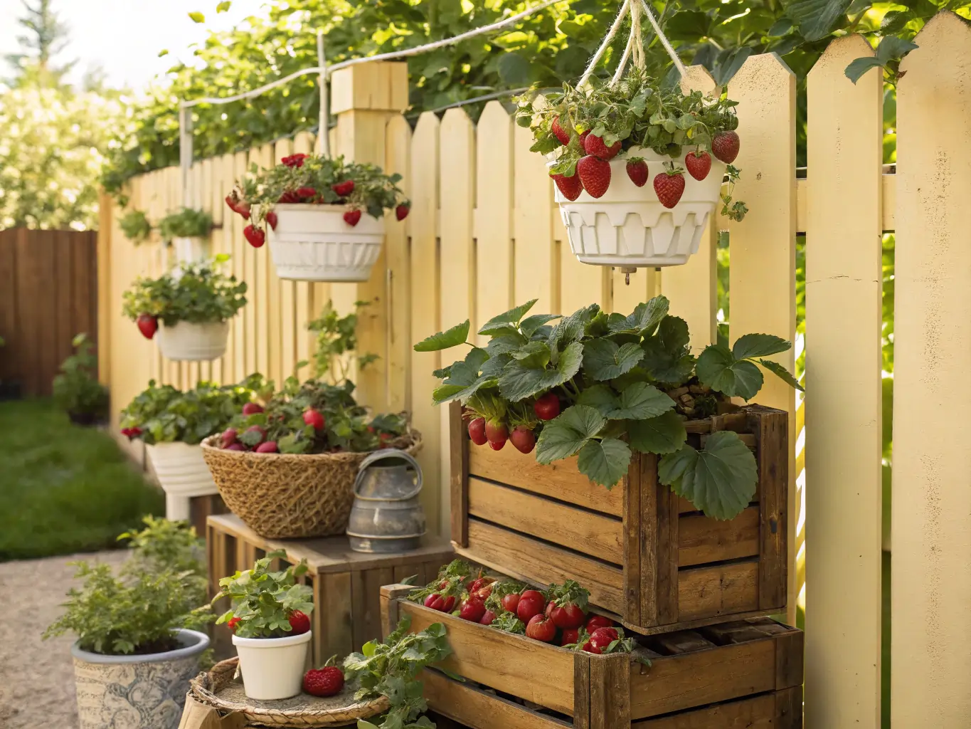 10 Gorgeous Hanging Strawberry Planters to Copy 9 gorgeous hanging strawberry