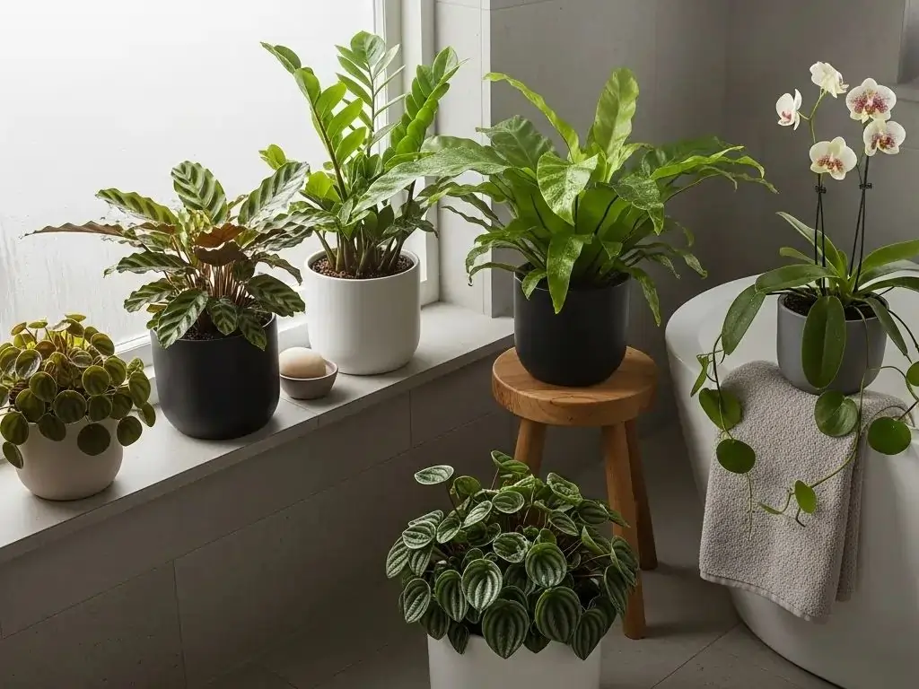 lowlight bathroom plants