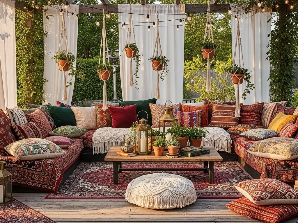 outdoor boho patio