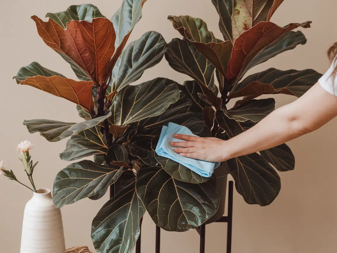 clean fiddle leaf