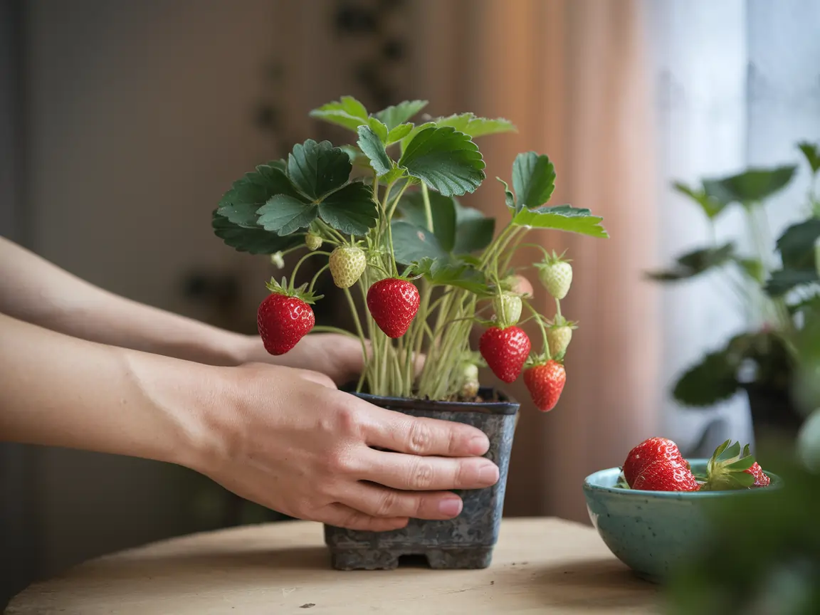 grow strawberries indoors