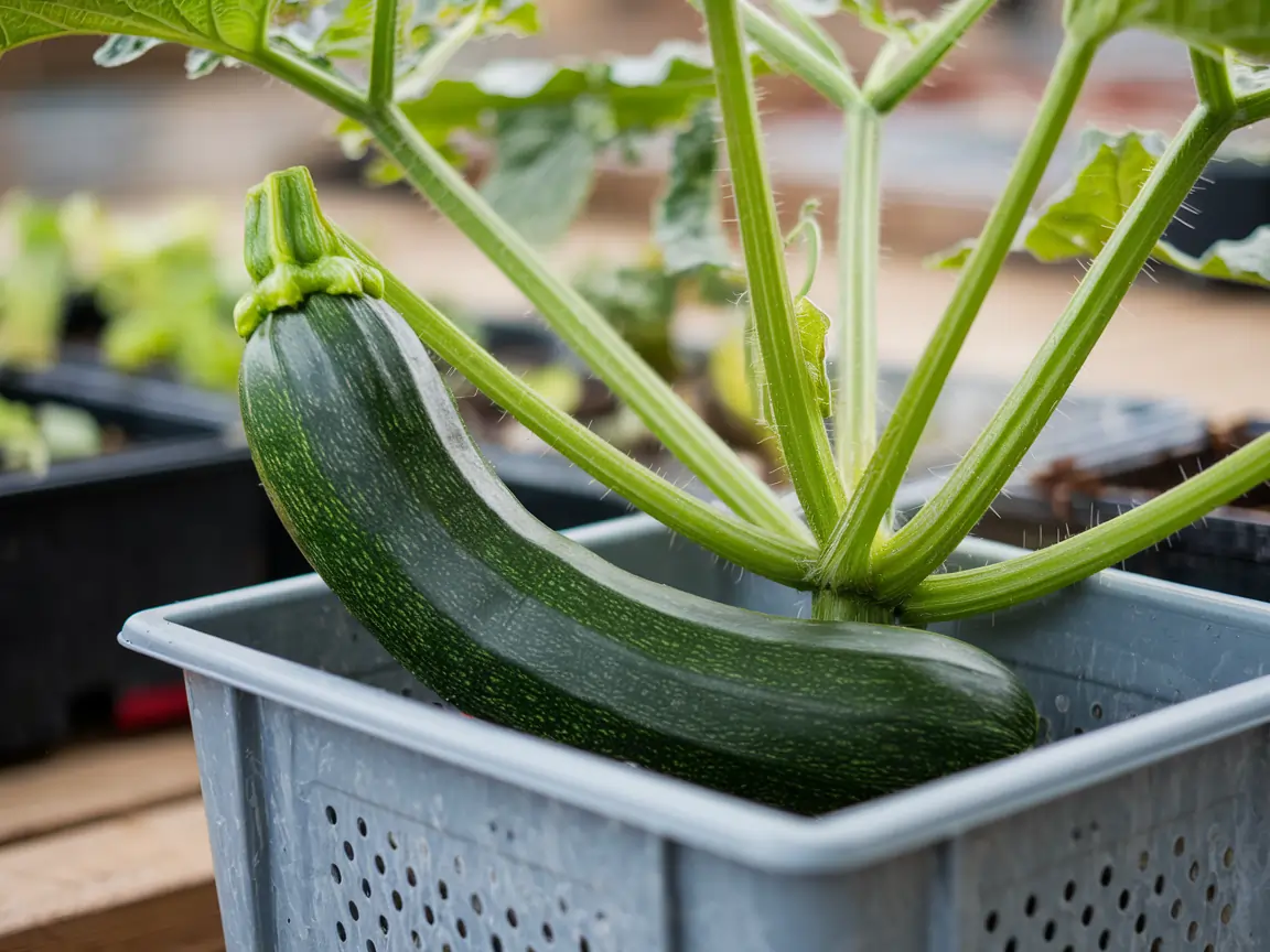 grow zucchini container