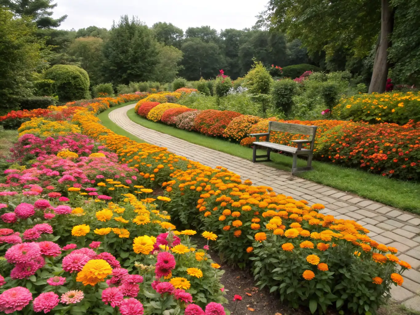 stunning zinnia marigold