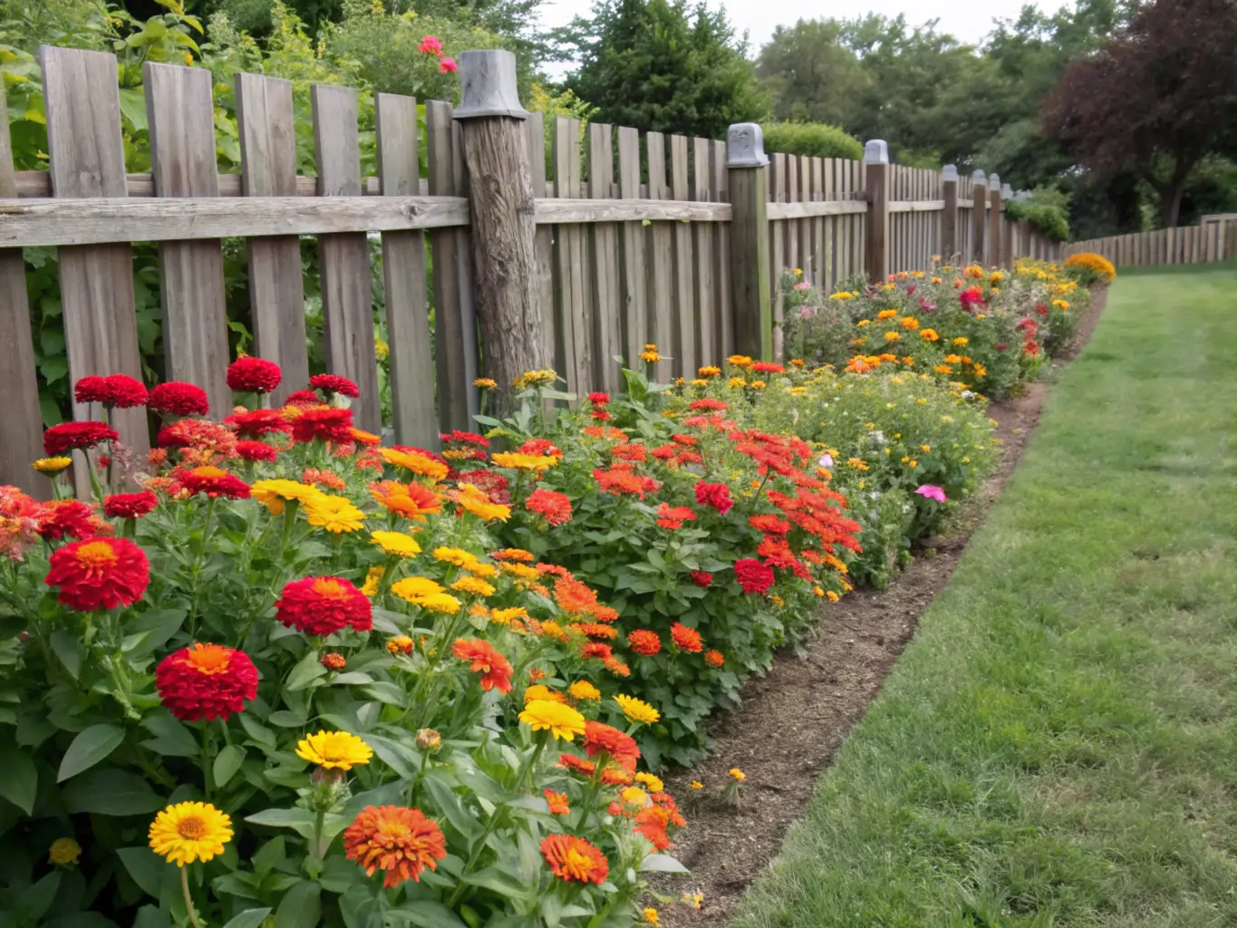 creative zinnia garden