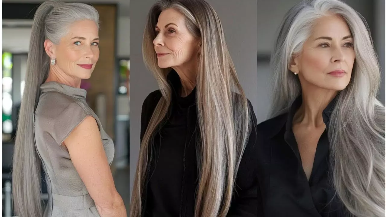 Long Silver Hair Older Women Showcase Timeless Beauty and Natural Elegance 2 long silver hair