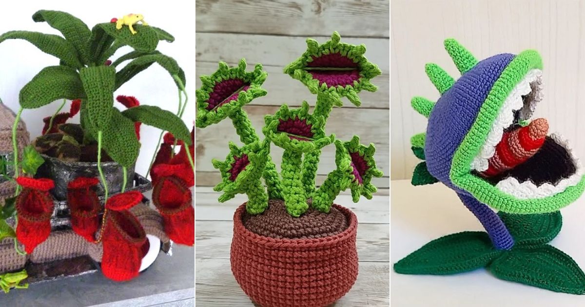 crochet carnivorous plant