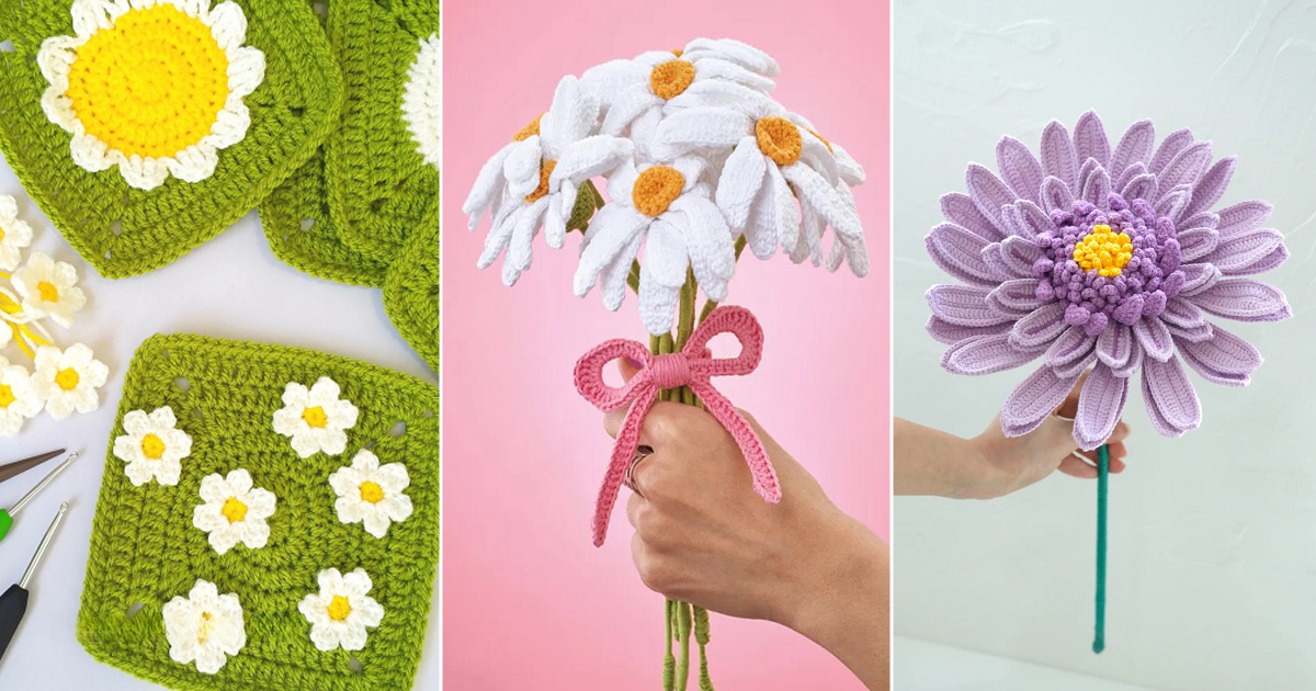 crochet daisy flower