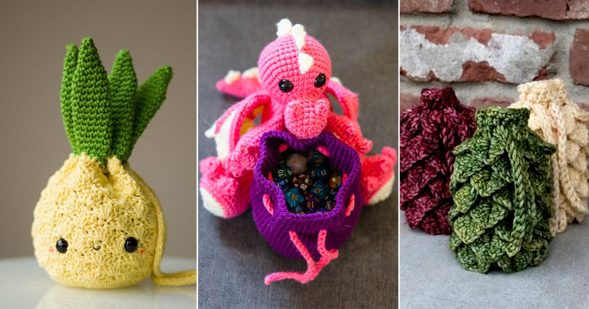 crochet dice bag