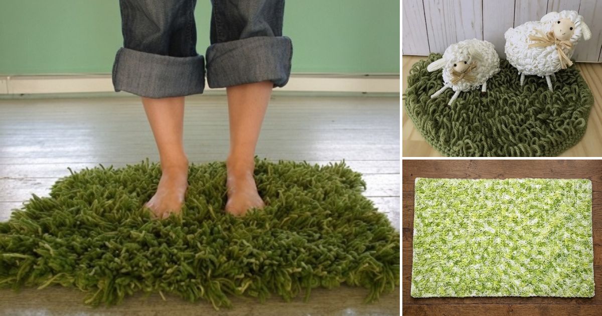 crochet grass floor