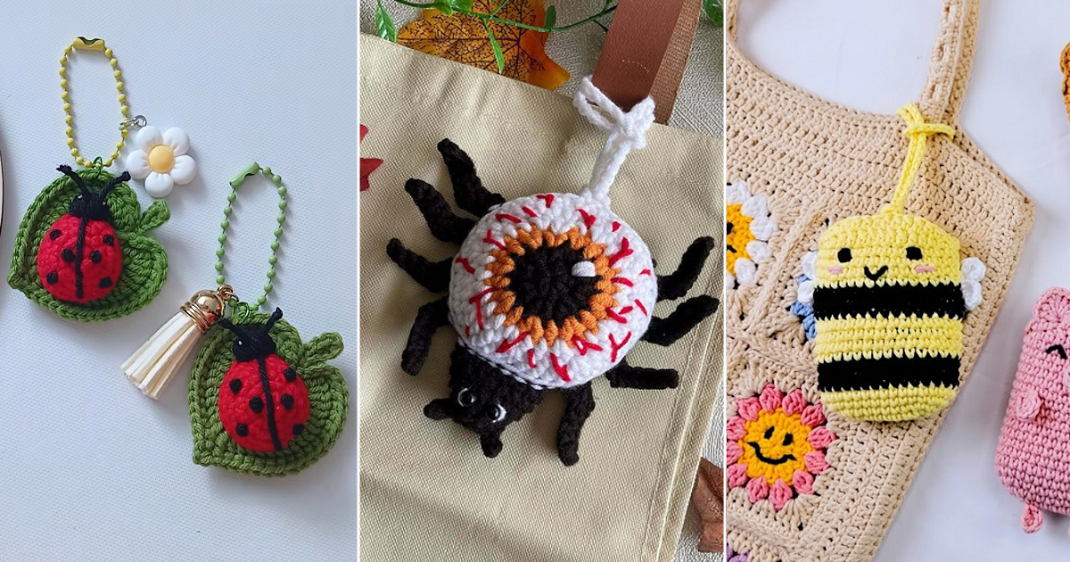 crochet insects bag