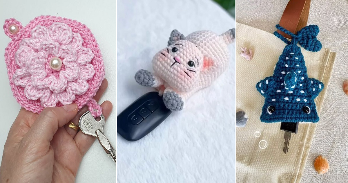 crochet key cover