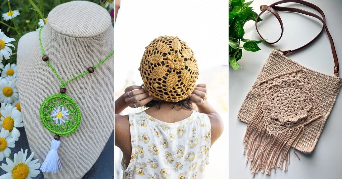 crochet mandala accessories