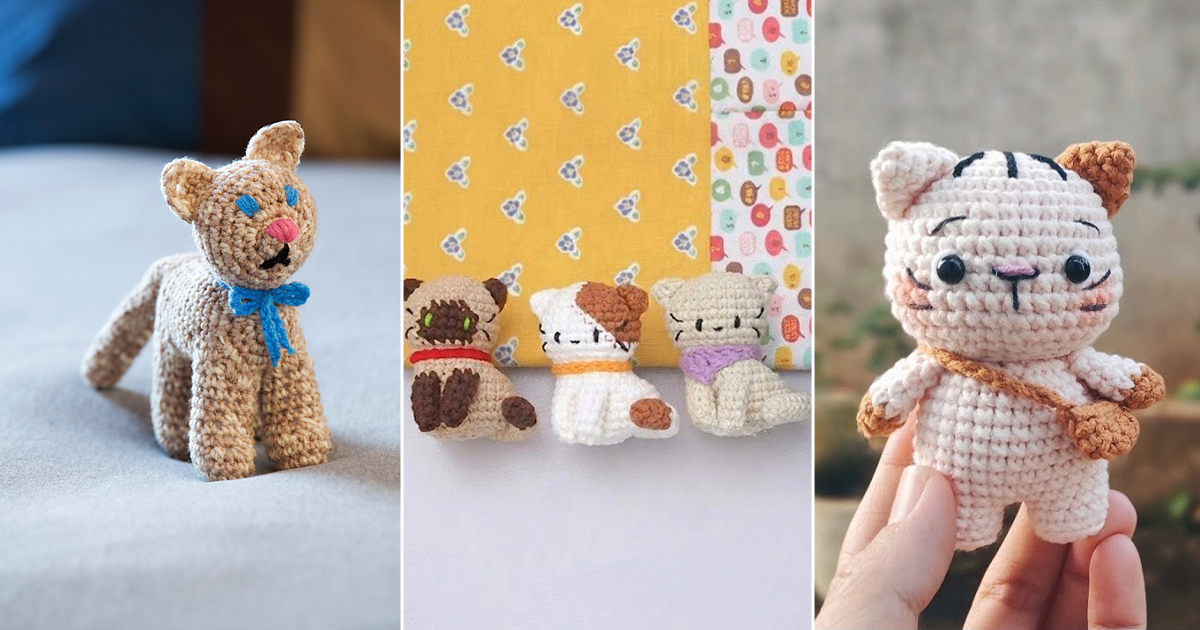 crochet mini cats