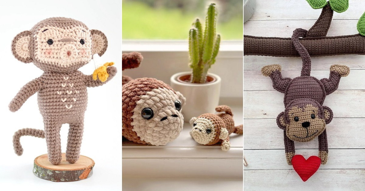 crochet monkey free