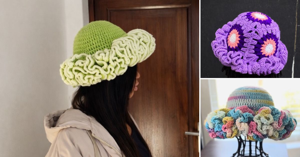 Crochet Ruffle Hat