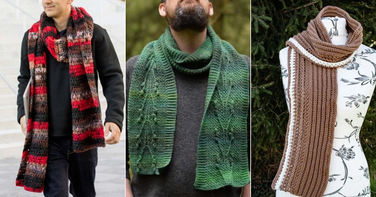 crochet scarf men