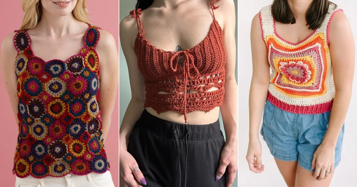 crochet scoop neck