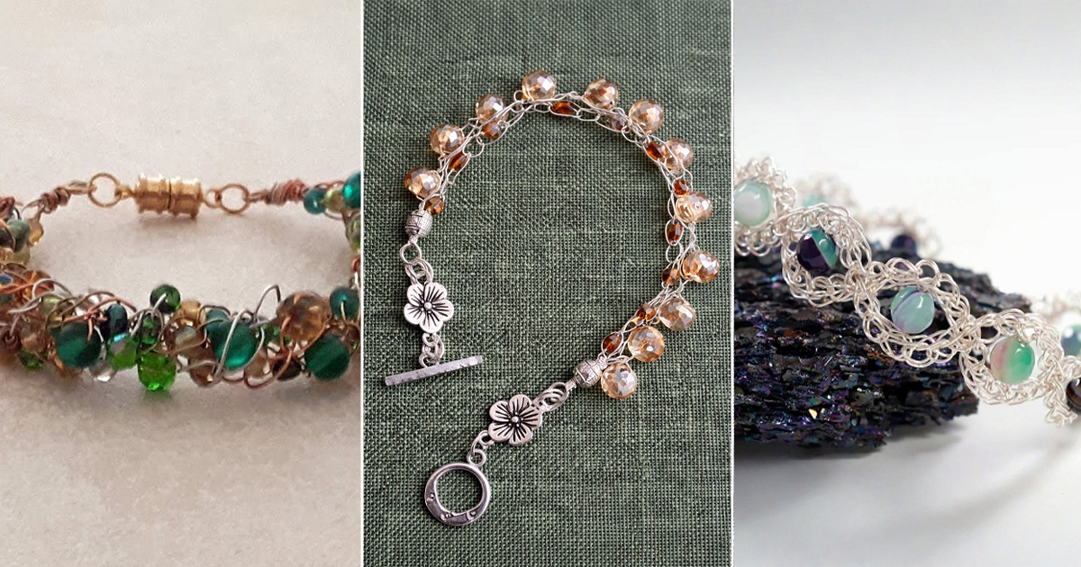 crochet wire bracelet