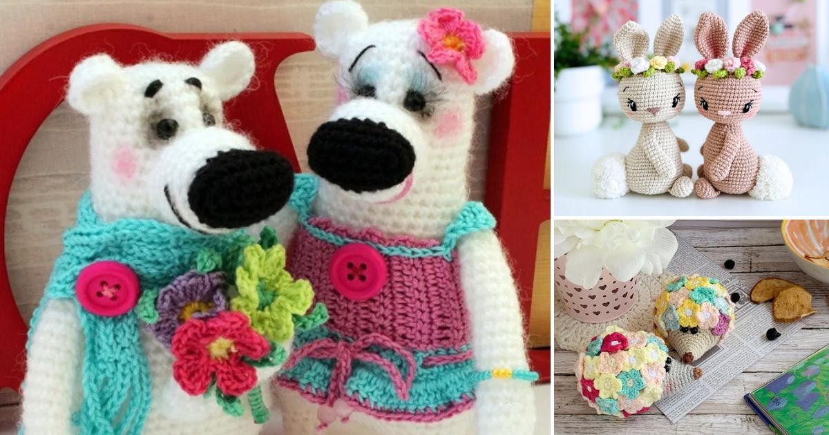crochet floral animal