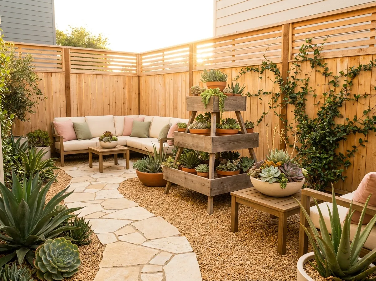 stunning succulent garden