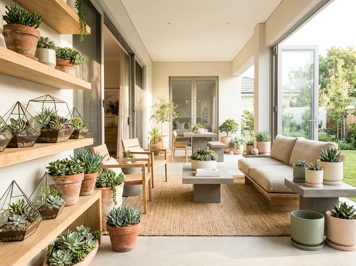 lowmaintenance succulent garden