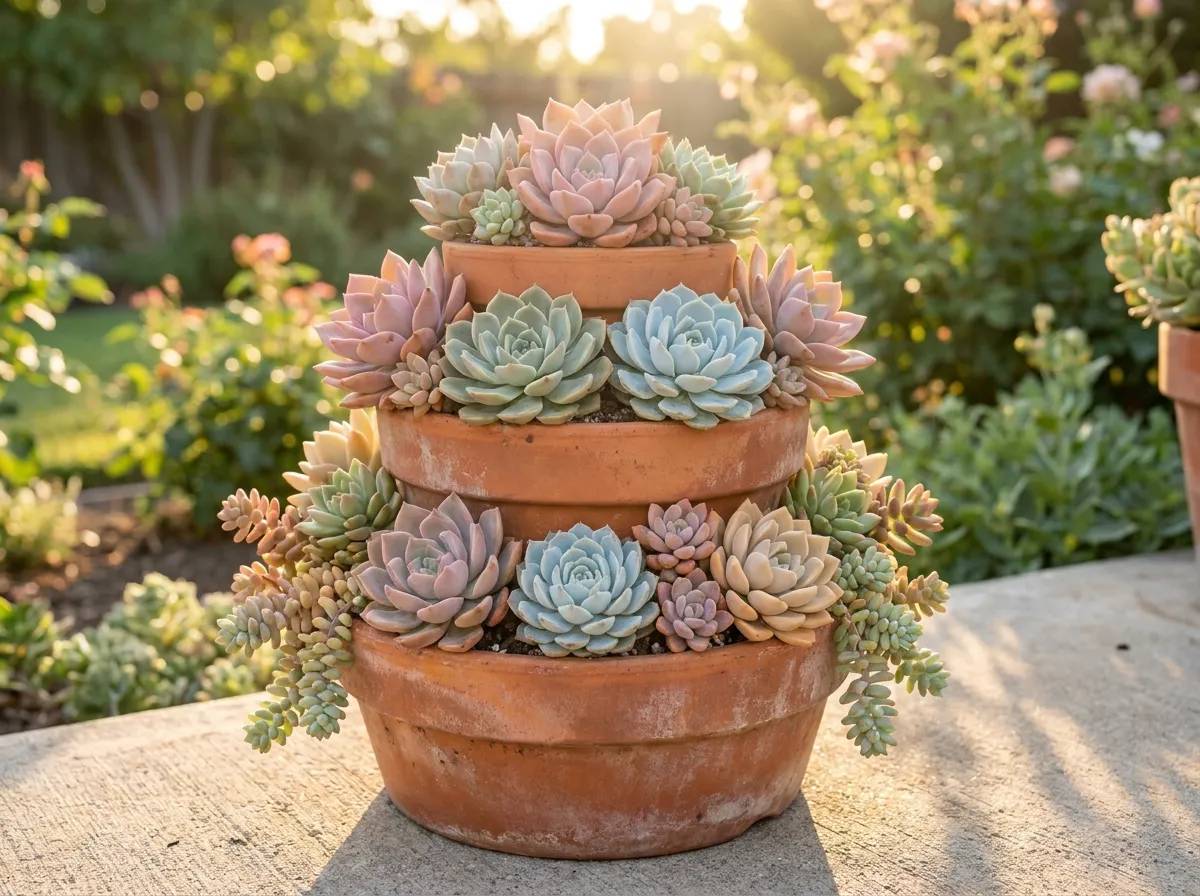 brilliant succulent garden
