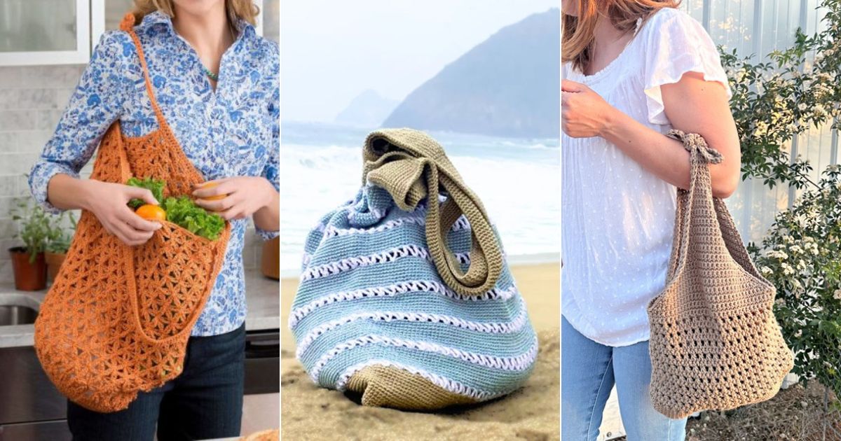 crochet grocery bag