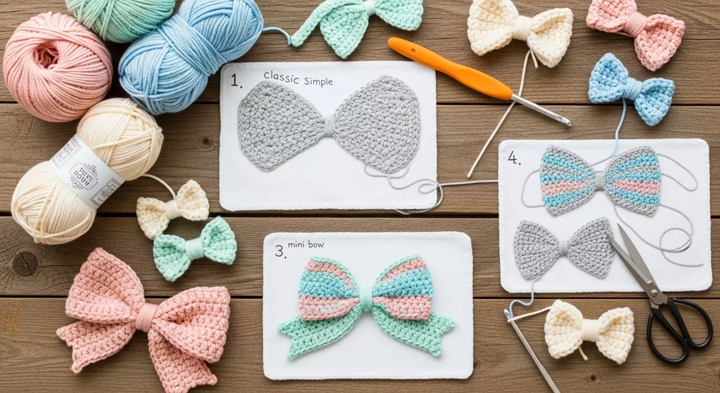 beautiful crochet bow