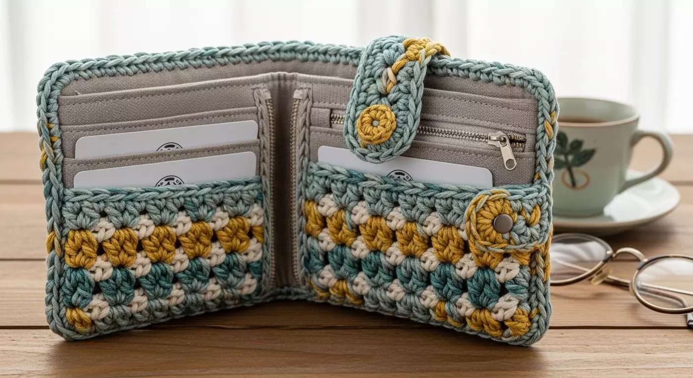 handmade crochet wallets