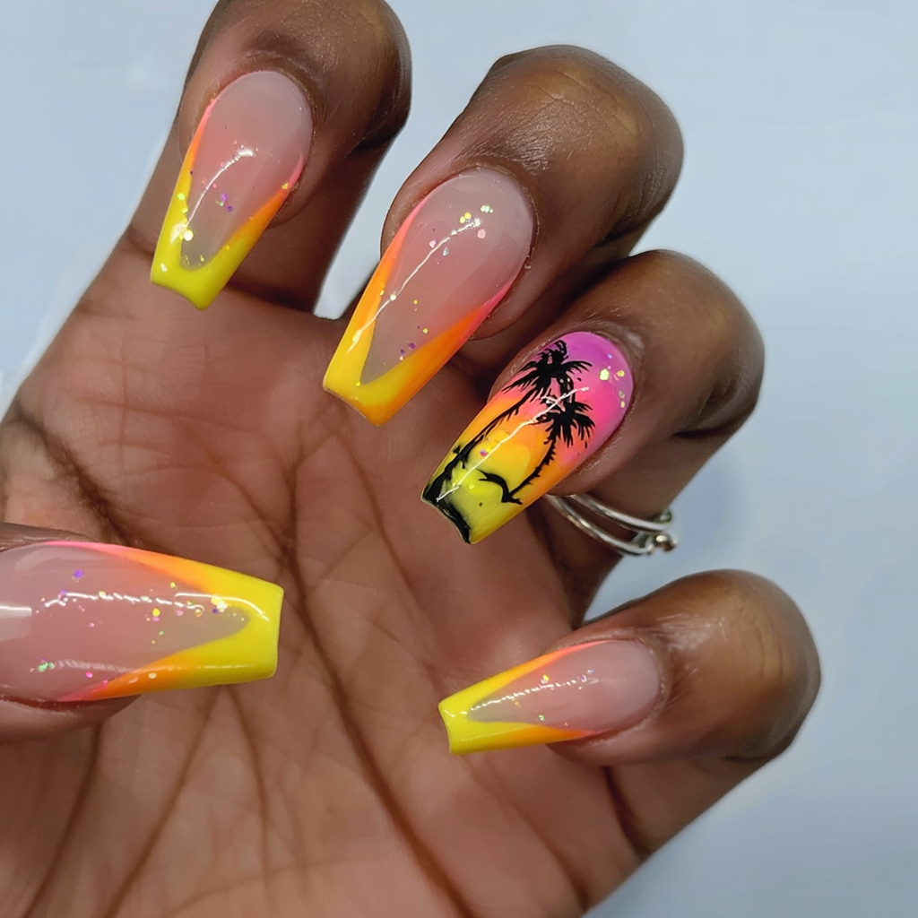 summer coffin nails