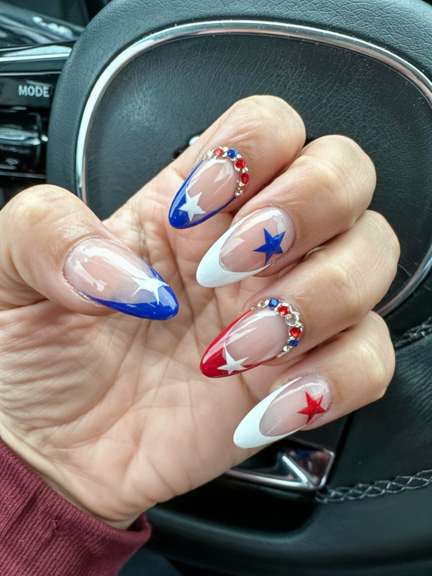 red white blue
