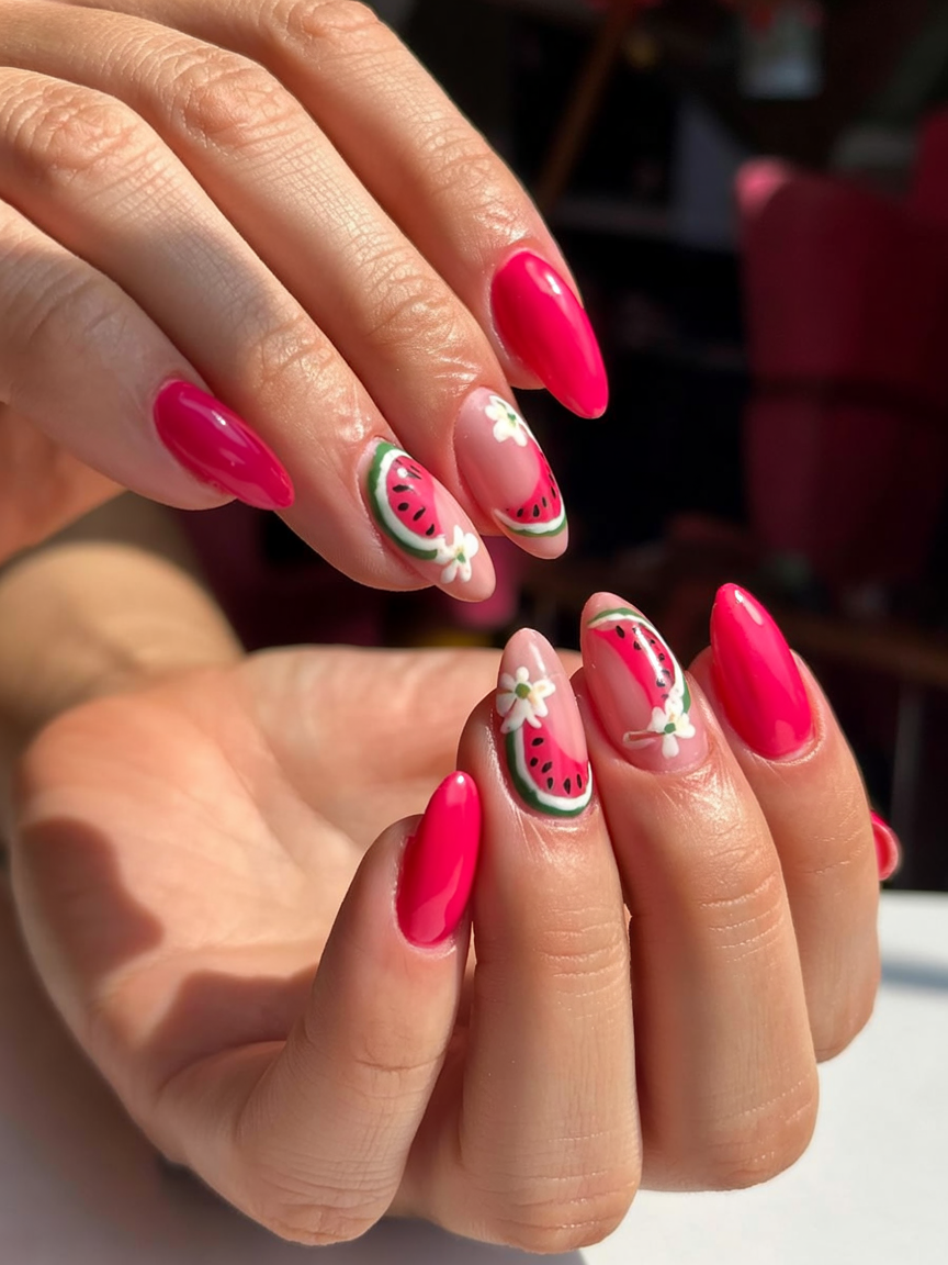 nails acrylic summer