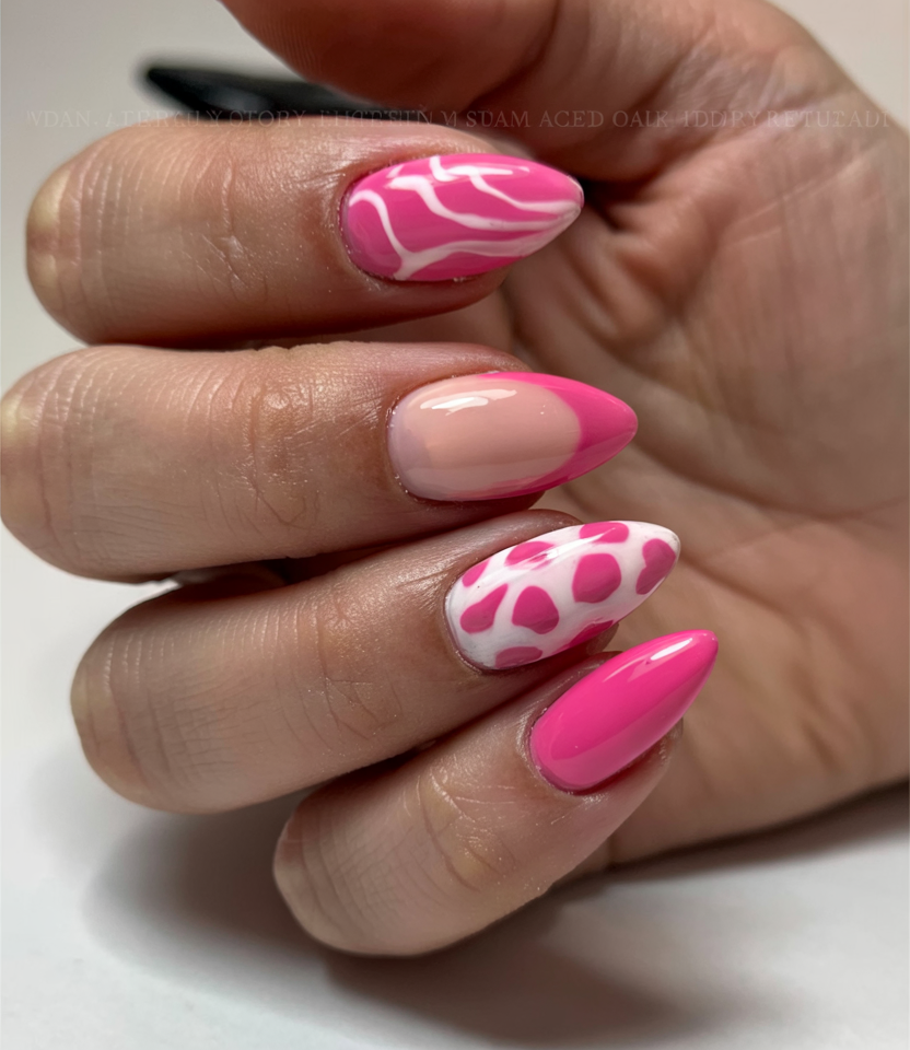 pink summer nails