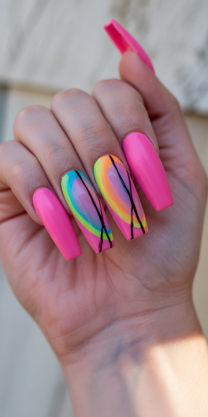 summer dip nails