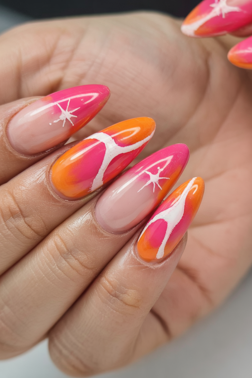 funky summer nails