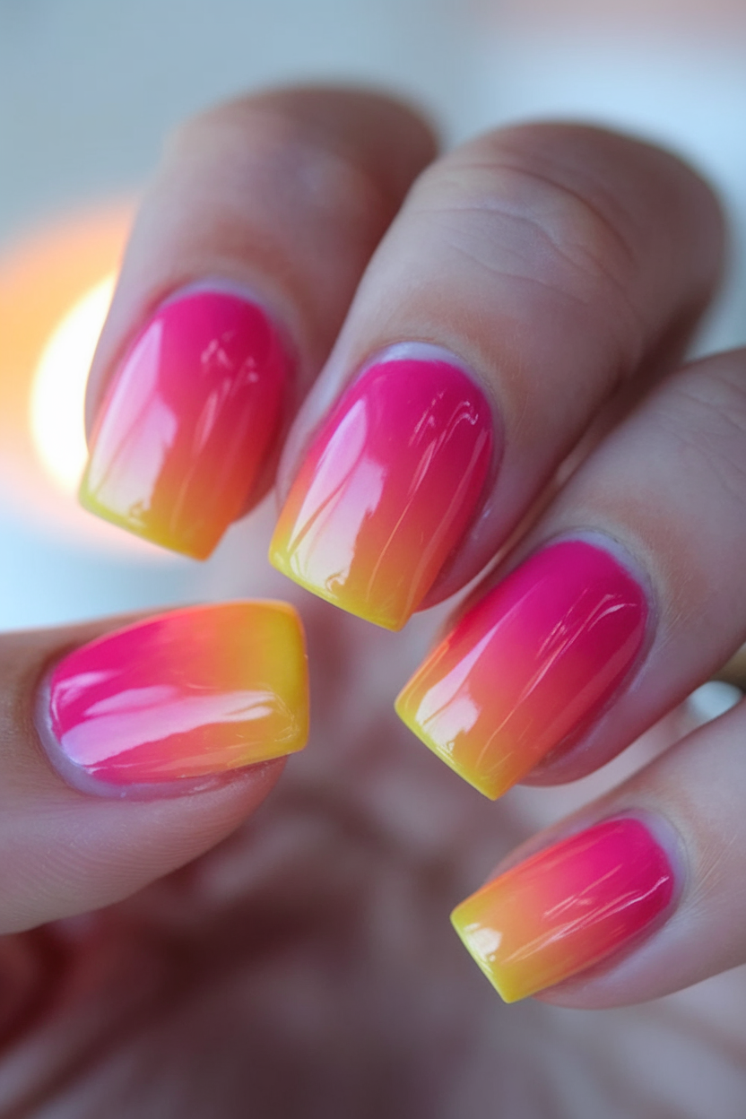summer ombre nails