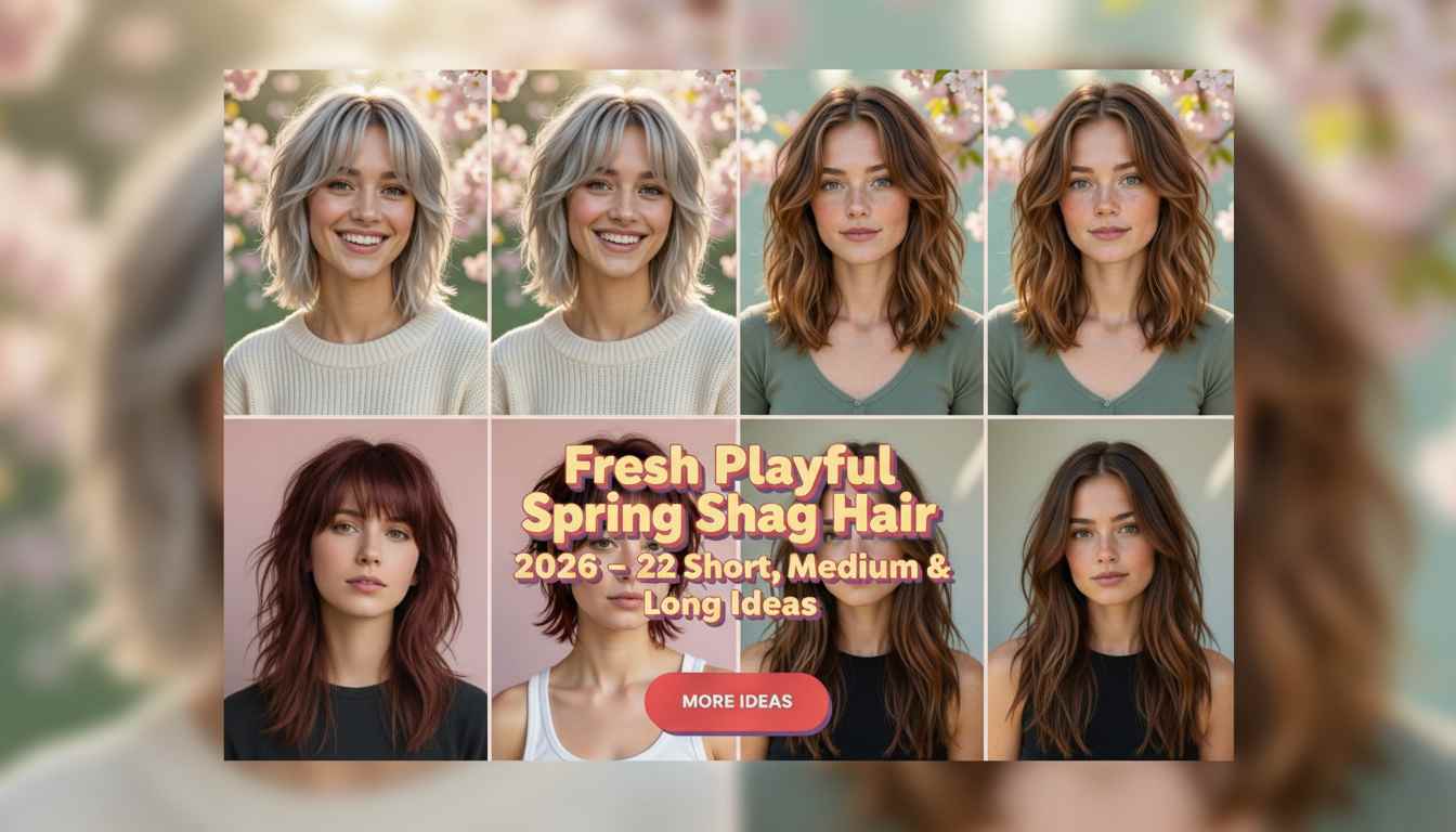 Fresh Playful Spring Shag Hair 2026 – 22 Short, Medium & Long Ideas 4 fresh playful spring