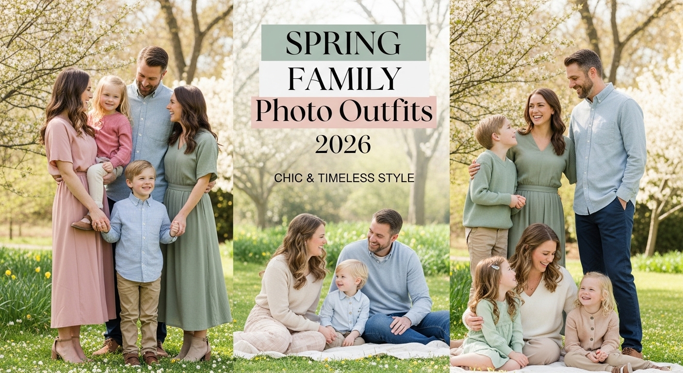 23 Spring Family Photo Outfit Ideas 2026 That Look Chic & Timeless 6 spring family photo