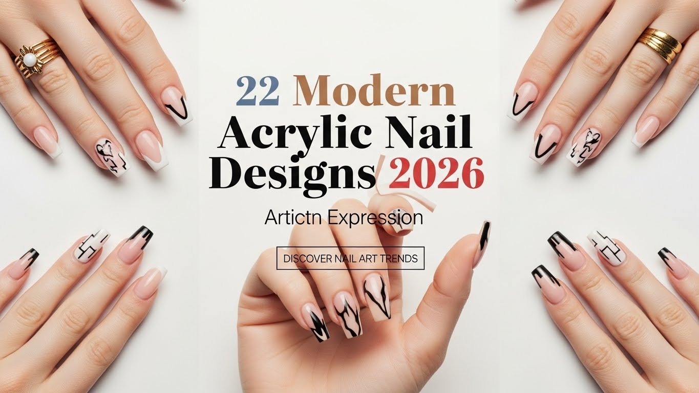 modern acrylic nail